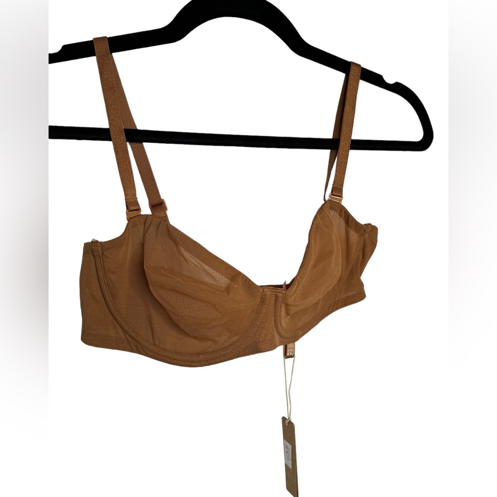 SKIMS Women's Ultra Fine Mesh Strapless BRA BR-UWR-2209 SIZE 36C Brown